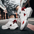 Sarah Express Knit Platform Basketball Sneakers White
