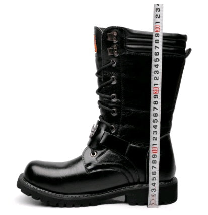 Sarah Express Men's Military Style Mid-Calf Combat Boots