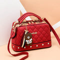 Sarah Express Quilted Small Square Shoulder Bag Big Red