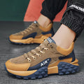 Sarah Express Men's Quilted Lightweight Outdoor Sneakers Khaki Upgrade