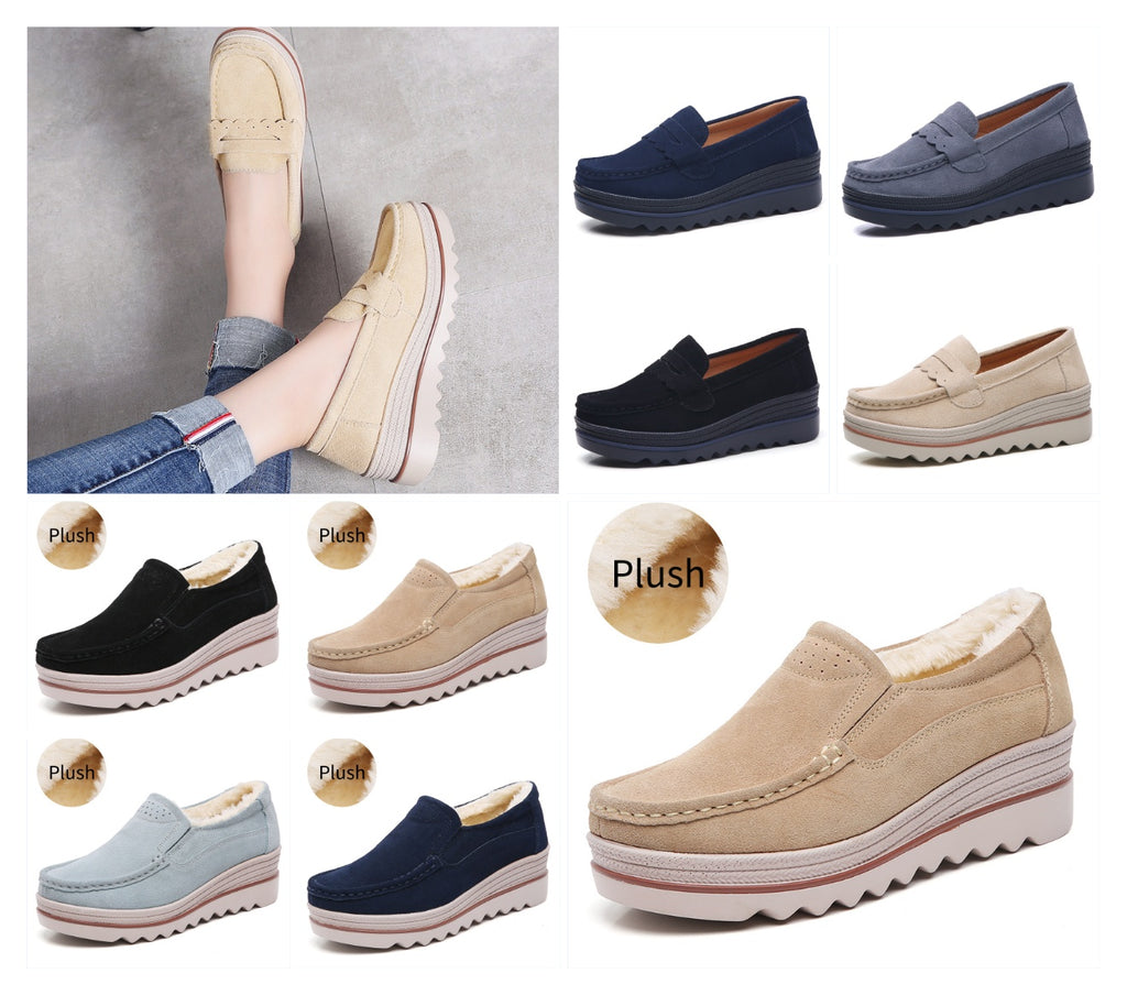 Sarah Express Women's Casual Platform Slip-On Loafers