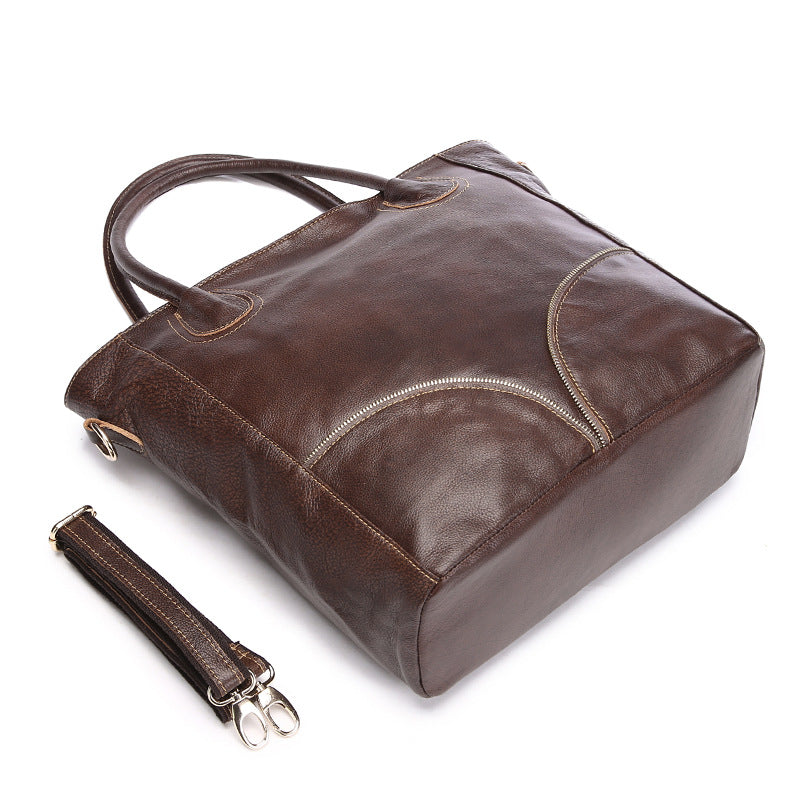 Sarah Express Large Capacity Leather Tote Handbag