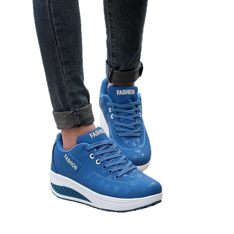 Sarah Express Unisex Patchwork Lace-Up Fashion Sneakers