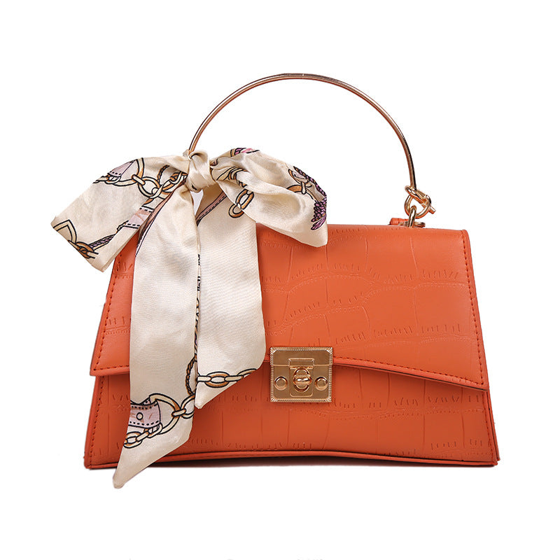 Sarah Express Crocodile Pattern Crossbody Bag with Scarf