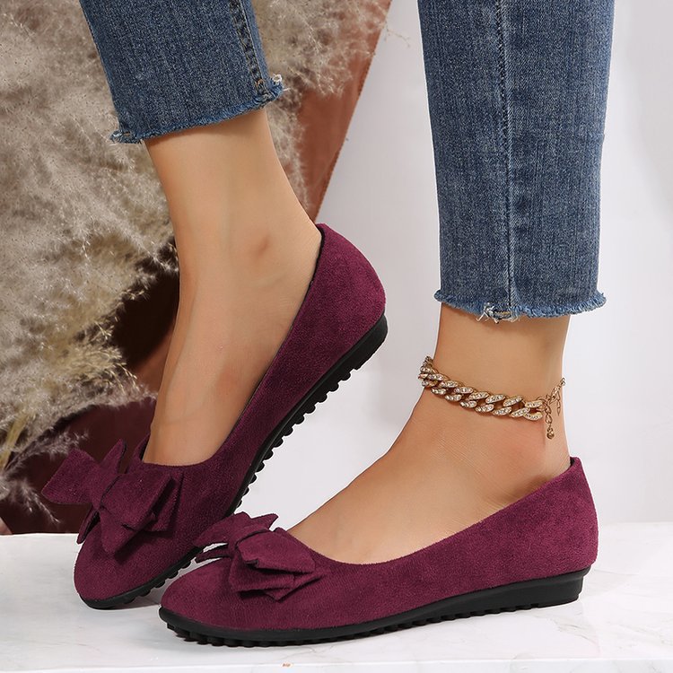 Sarah Express Bowknot Round Toe Casual Flat Loafers