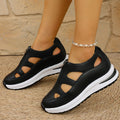 Sarah Express Chunky Sole Baotou Cutout Sandals Black