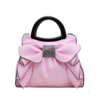 Sarah Express Bow Embellished Dumpling Shoulder Bag pink