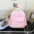 Sarah Express Cute Plush Fruit Print Mini Backpack Pink 30×15×33