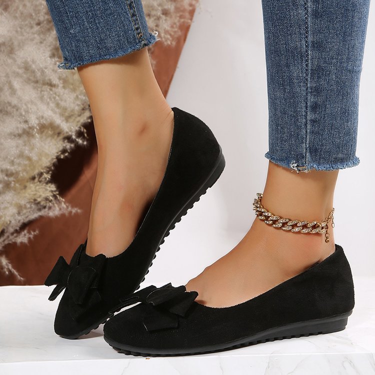 Sarah Express Bowknot Round Toe Casual Flat Loafers