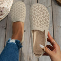 Sarah Express Breathable Suede Slip-On Casual Loafers Beige