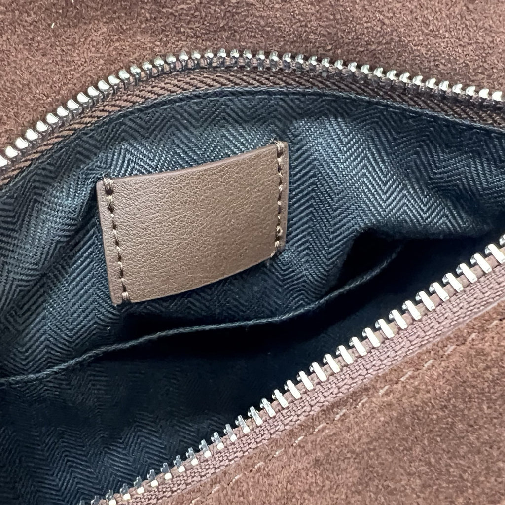 Sarah Express Quilted Patchwork Suede Leather Tote Bag