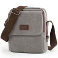 Sarah Express Canvas Shoulder Bag with Adjustable Strap Gray Big