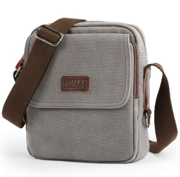 Sarah Express Canvas Shoulder Bag with Adjustable Strap Gray Big