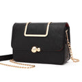 Sarah Express Structured Chain Detail Small Crossbody Bag black