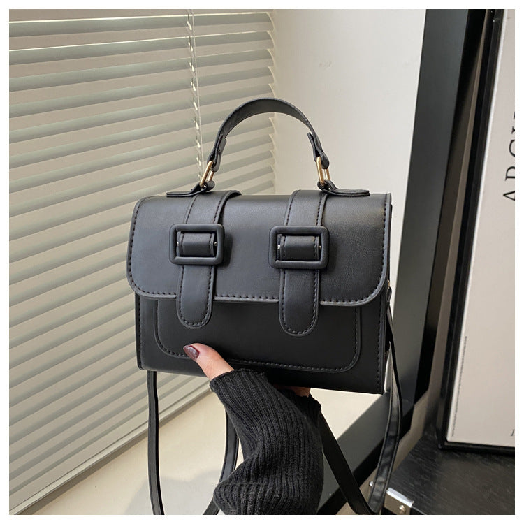 Sarah Express Trendy Small Square Crossbody Shoulder Bag Black