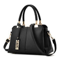 Sarah Express Small Square Vegan Leather Crossbody Bag Black