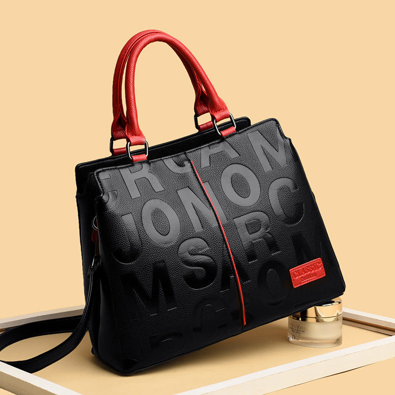 Sarah Express Structured Letter Print Women's Handbag