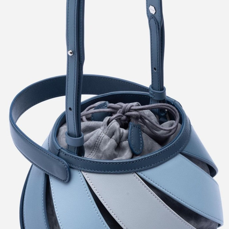 Sarah Express Contrast Color Quilted Cylindrical Bucket Bag