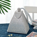Sarah Express Triangle Rhinestone Banquet Handbag Silver