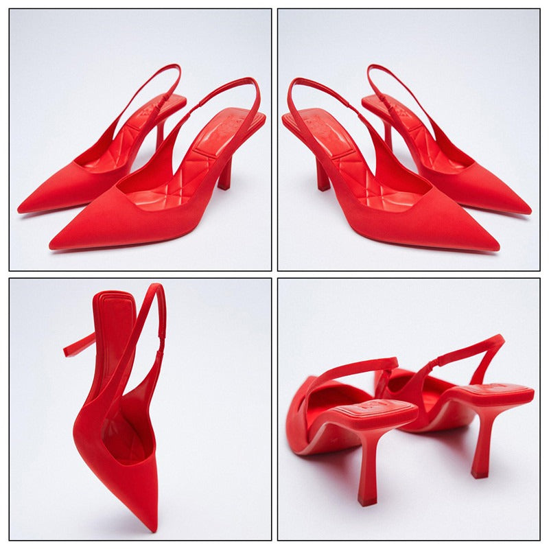 Sarah Express Pointed Toe Slingback Stiletto Pumps