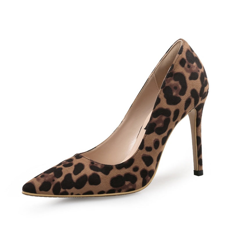 Sarah Express Classic Leopard Print Stiletto Pumps 8cm