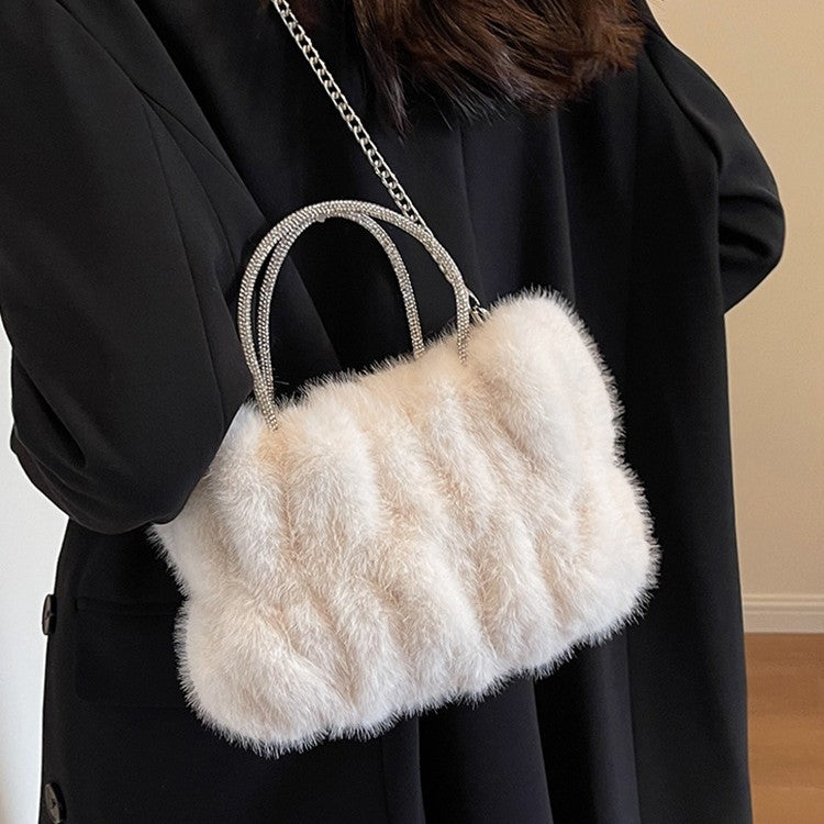 Sarah Express Cloud-Shaped Plush Mini Handbag