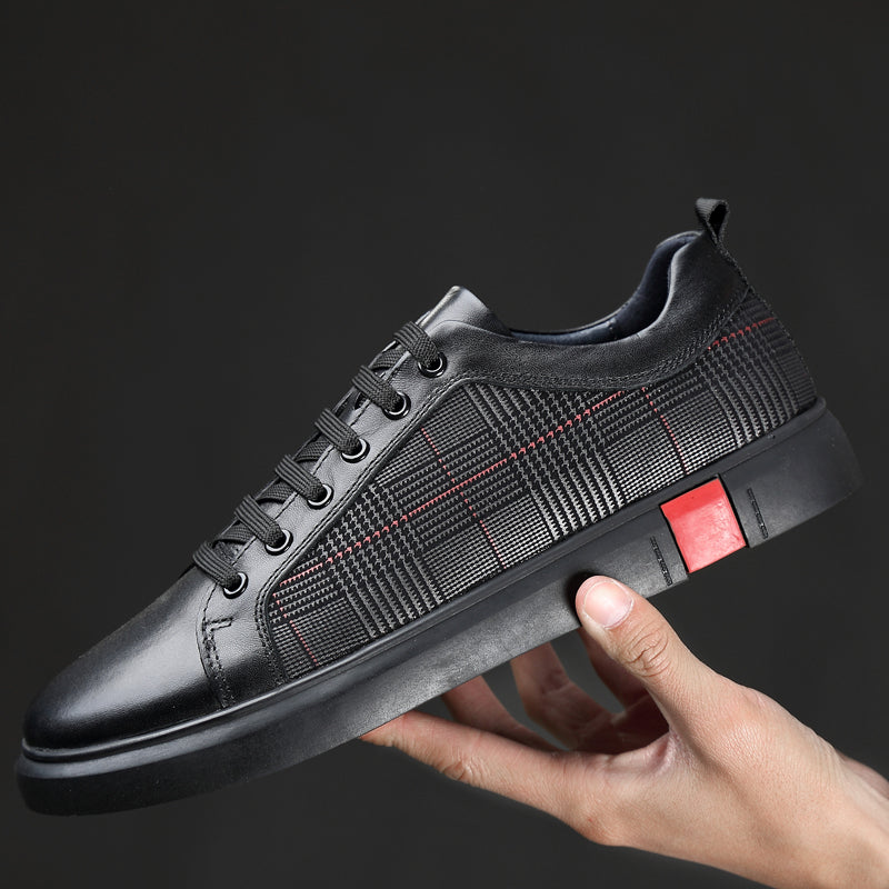 Sarah Express Plaid Pattern Lace Up Casual Sneakers