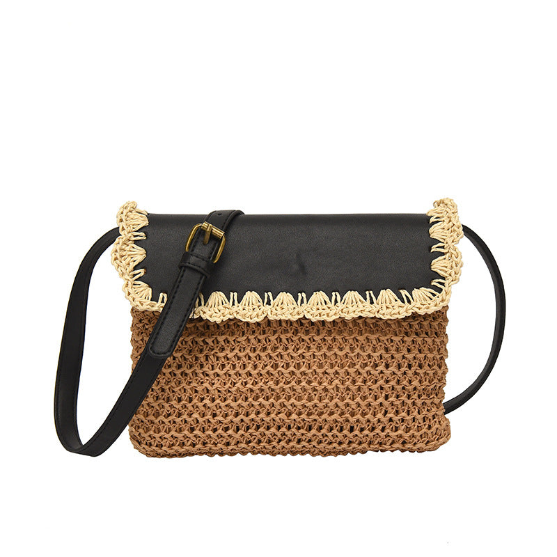 Sarah Express Straw Woven Beach Crossbody Bag