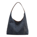 Sarah Express Denim Canvas Bucket Shoulder Bag Dark Blue