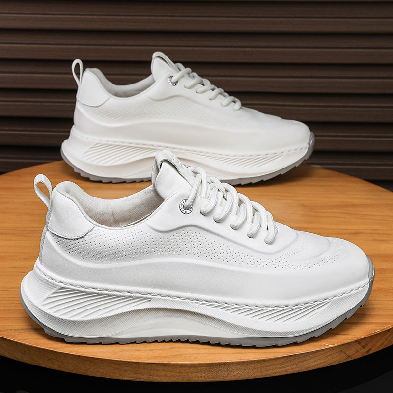 Sarah Express Men's Thick-Soled Lace-Up Breathable Sneakers
