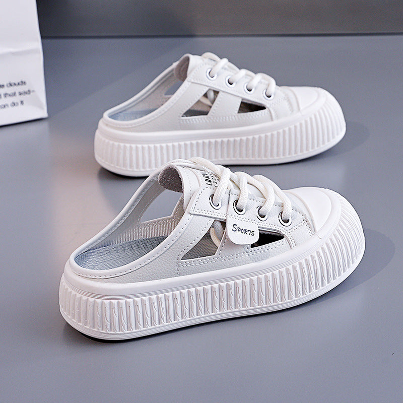 Sarah Express Women's Breathable Cutout Platform Slide Sneakers