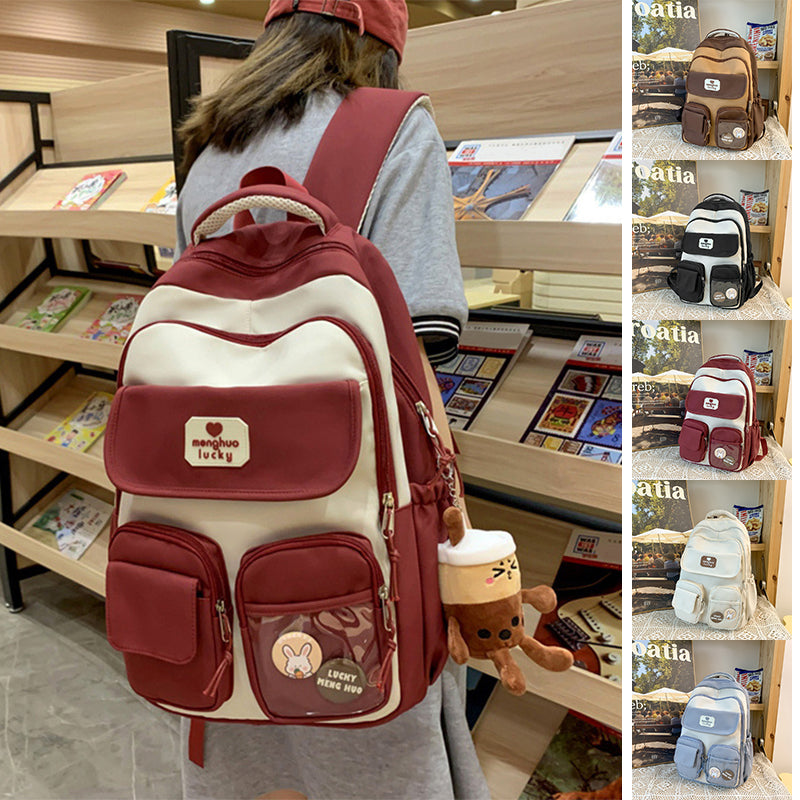 Sarah Express Preppy Multi-Pocket Campus Backpack