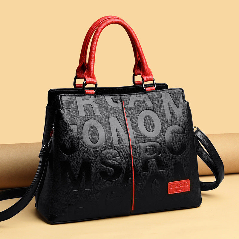 Sarah Express Structured Letter Print Women's Handbag