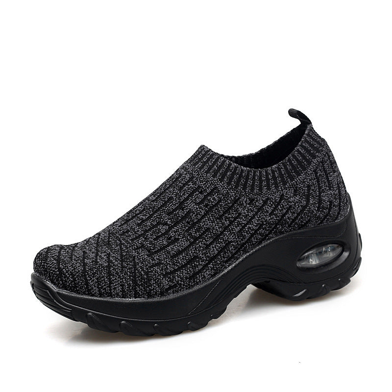Sarah Express Air Cushion Slip-On Walking Sneakers black