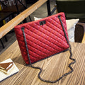 Sarah Express Quilted Chain Shoulder Bag gules
