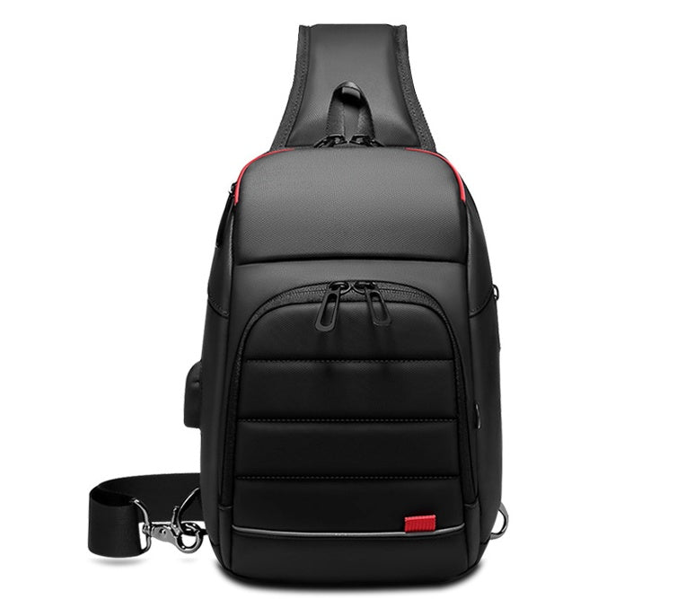 Sarah Express Compact Men's Outdoor Chest Shoulder Bag Black
