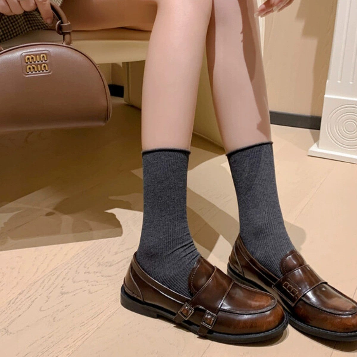 Sarah Express Retro Distressed Buckle Loafers