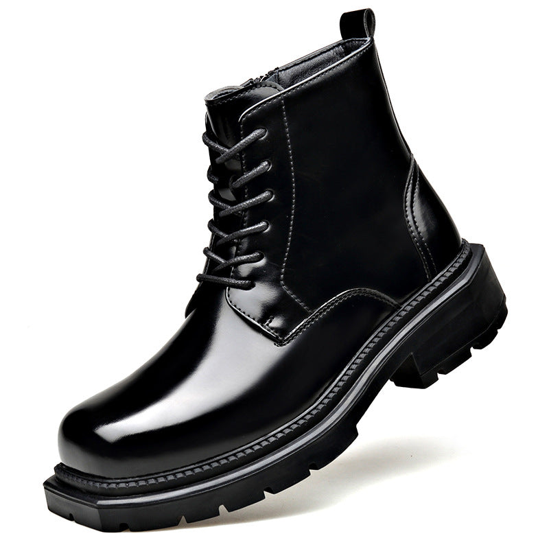 Sarah Express Women's Insulated Side Zipper Wedge Boots Black Single Liner