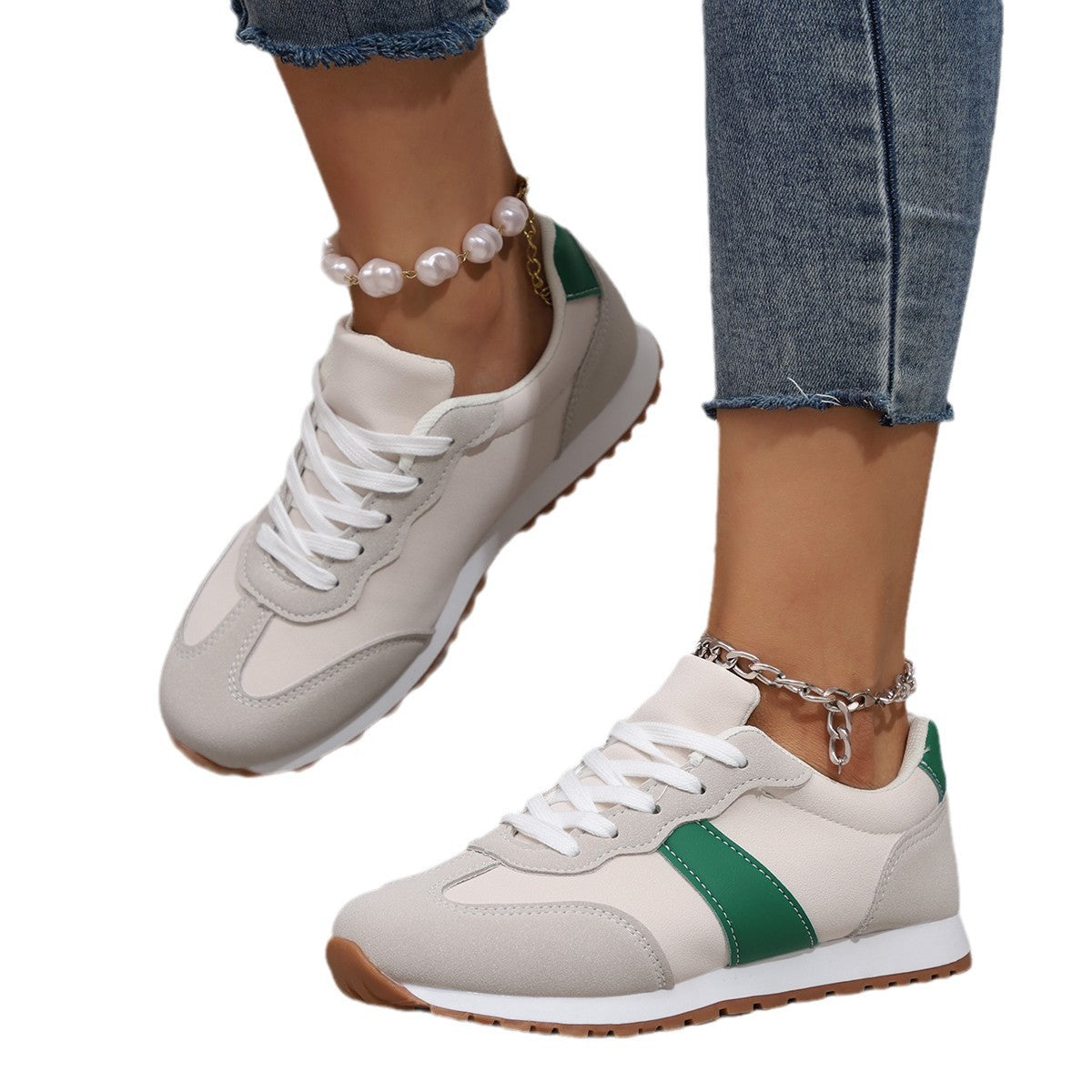 Sarah Express Color-Block Lace-Up Platform Sneakers