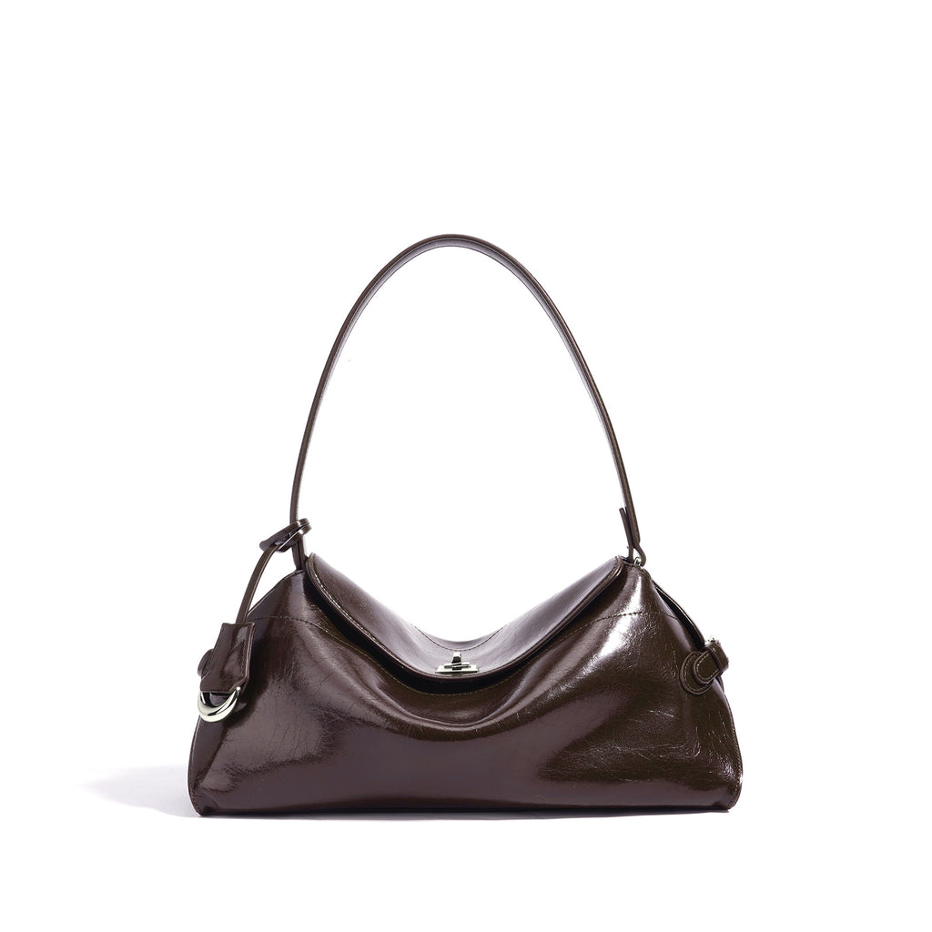 Sarah Express Minimalist Leather Crossbody Shoulder Bag Cherry