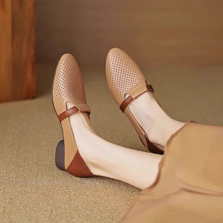 Sarah Express Color-Block Pointed Toe Low-Heel Pumps