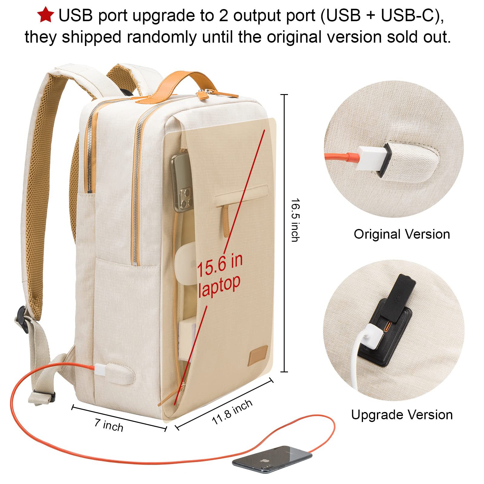Sarah Express Multifunctional Business Laptop Travel Backpack