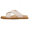 Sarah Express Men's Cross-Strap Non-Slip Slide Sandals Beige Upgraded