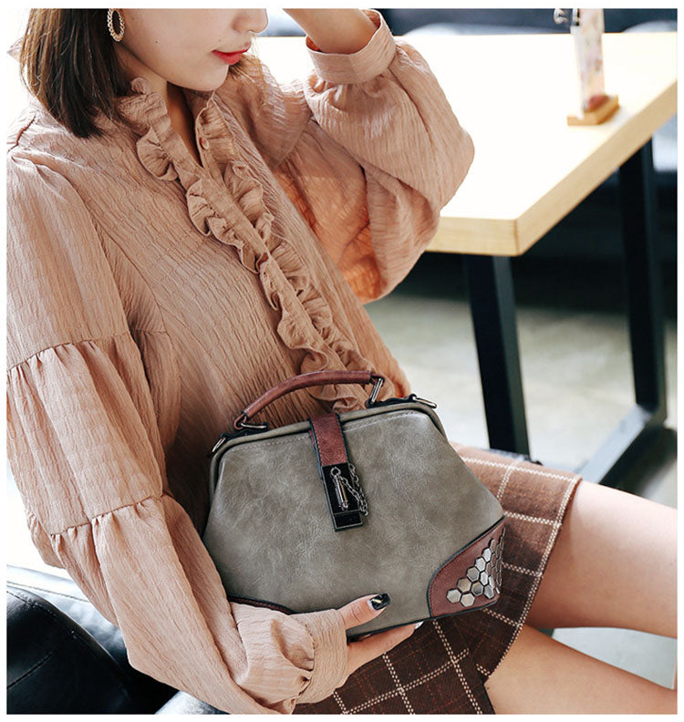 Sarah Express Structured Hexagon Detail Shoulder Bag
