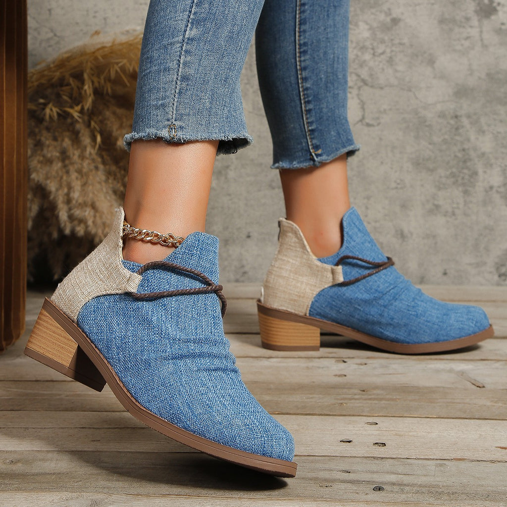 Sarah Express Retro Pointed Toe Ankle Boots