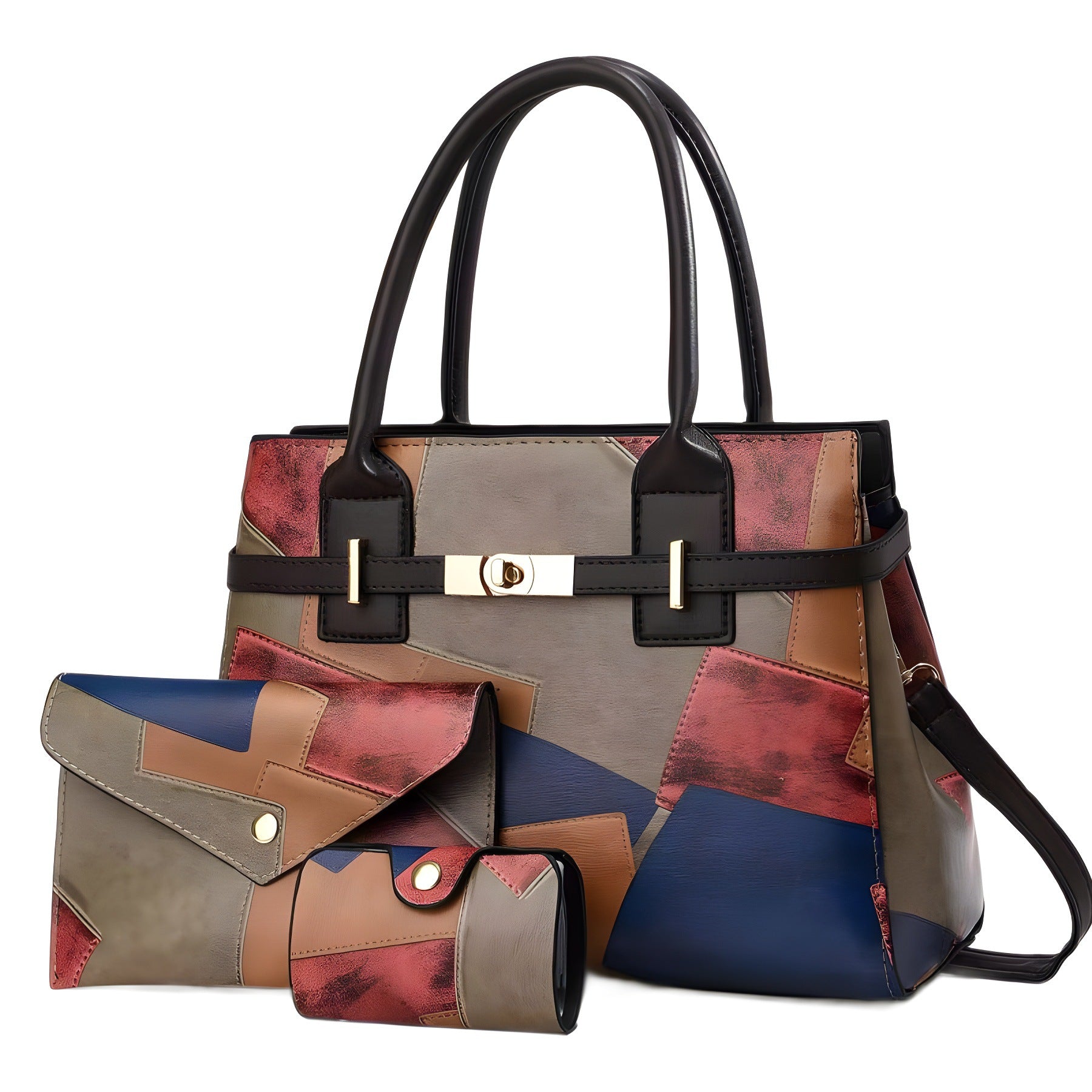 Sarah Express Three-Piece PU Leather Crossbody Bag Set