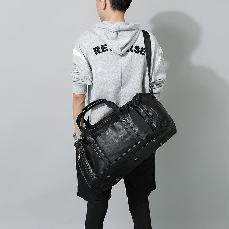 Sarah Express Structured Black Travel Duffle Bag