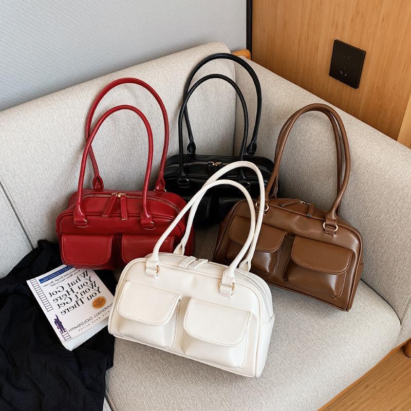Sarah Express Multi-Pocket Structured Shoulder Handbag