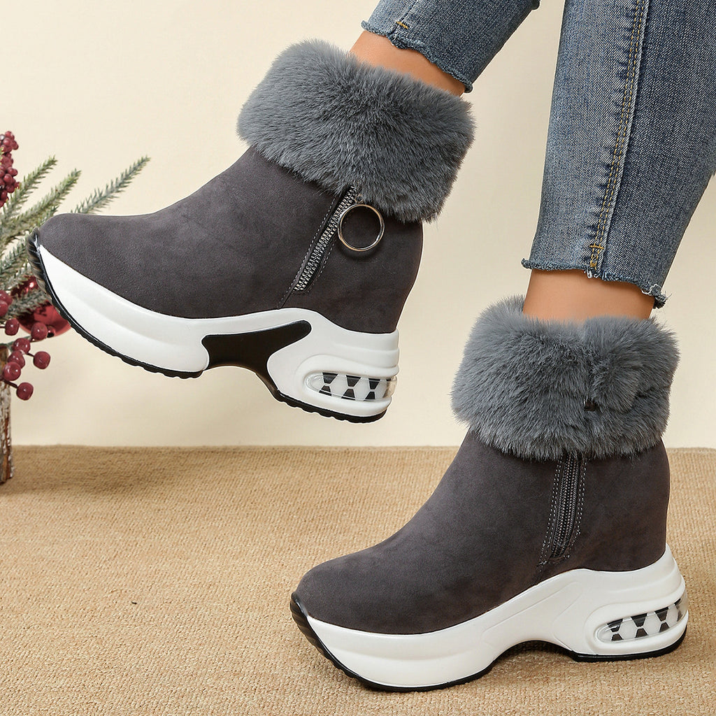 Sarah Express Fleece-Lined Platform Ankle Snow Boots