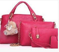 Sarah Express Embossed Four Piece Handbag Set Pink